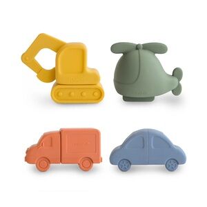 Mushie Vehicles Mold Free Bath Play Set - 4pk